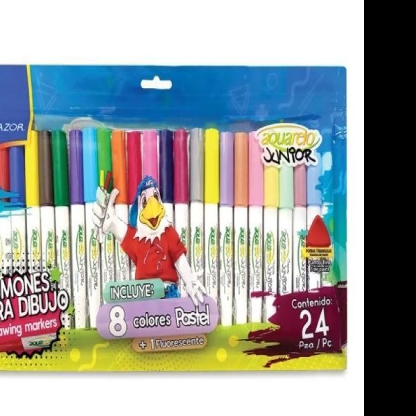 MARCADOR AGUA DELG. BOLSA C24 AQUARELO JUNIOR 2924